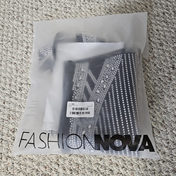 HP🎉 Fashion Nova Kristy Embellished Mini Dress - Size M - Picture 14 of 15